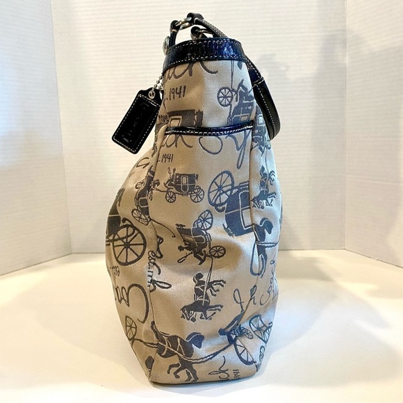 Iconic & Timeless Coach Large Purse / Tote with Classic Stagecoach print - Picture 6 of 11